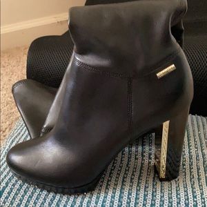 Calvin Klein stretch thigh high boots